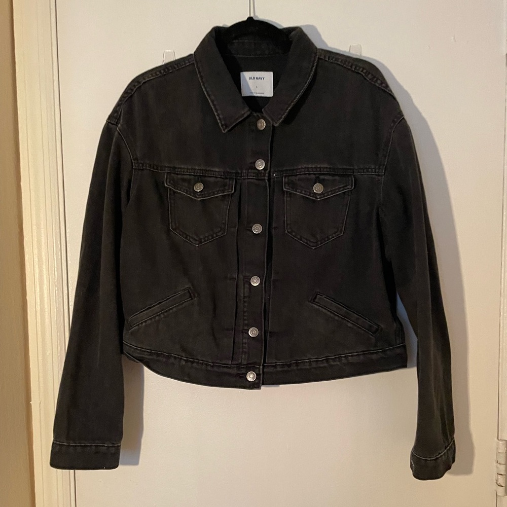 Old Navy— Black Denim Jacket (L)